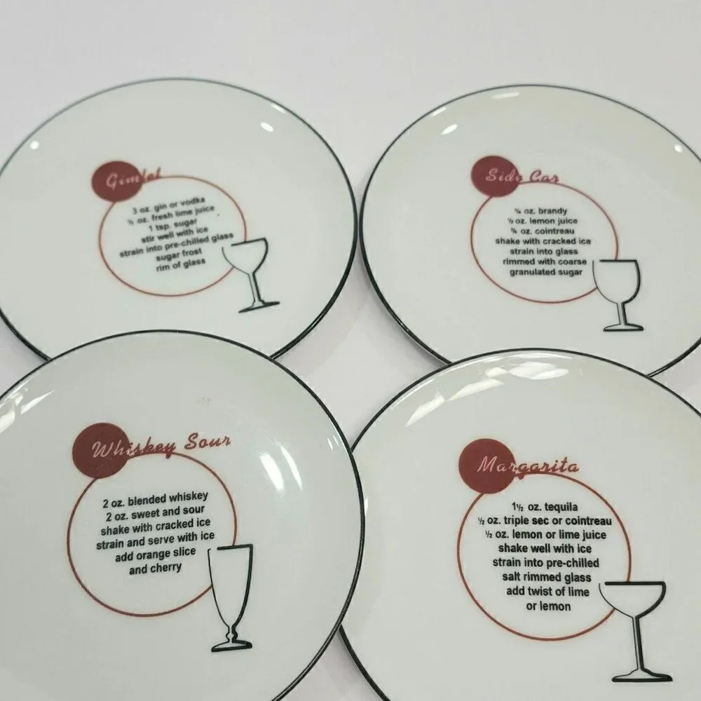 Set of 8 - Pottery Barn Retro Bar Cocktail Lingo Recipes‎ 4.25